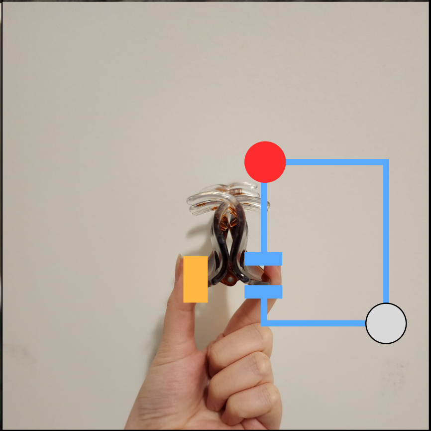 Hair claw unconnected