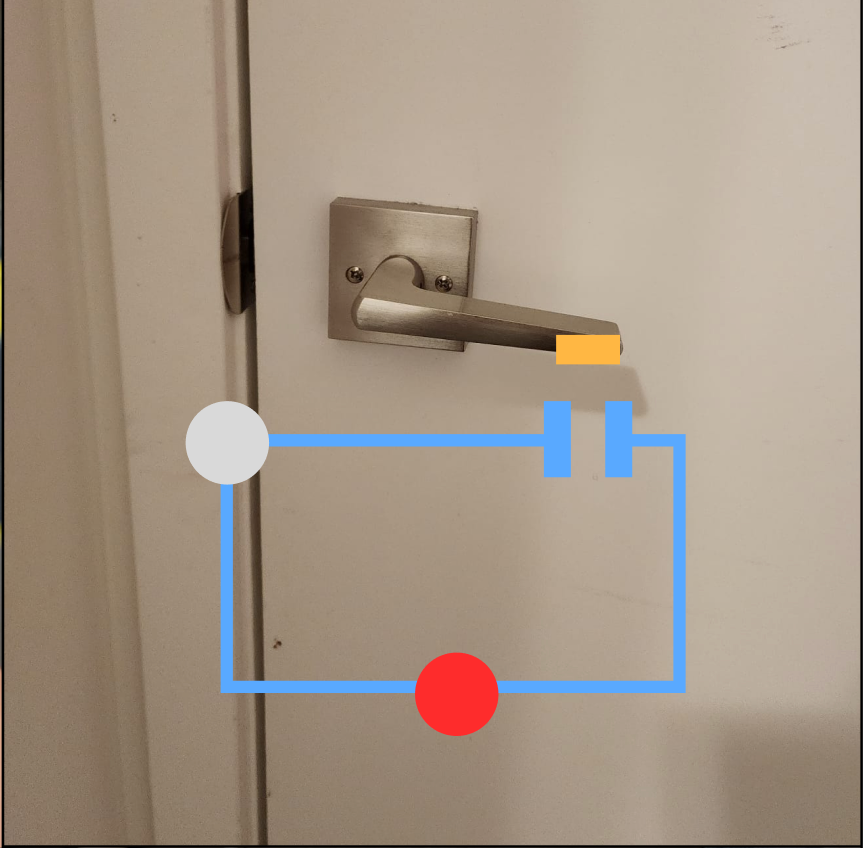 Door handle unactivated