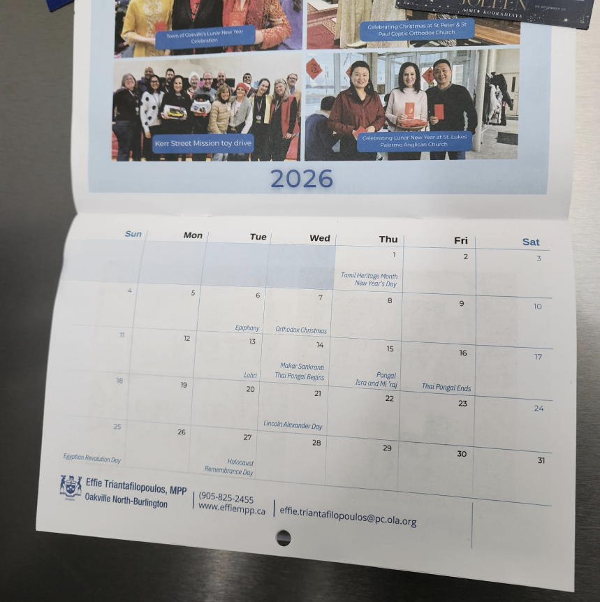 Flipping calendar pages