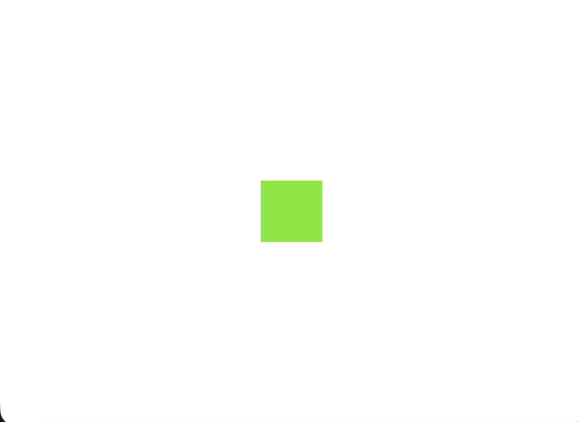 Image of square changing colours on clicks