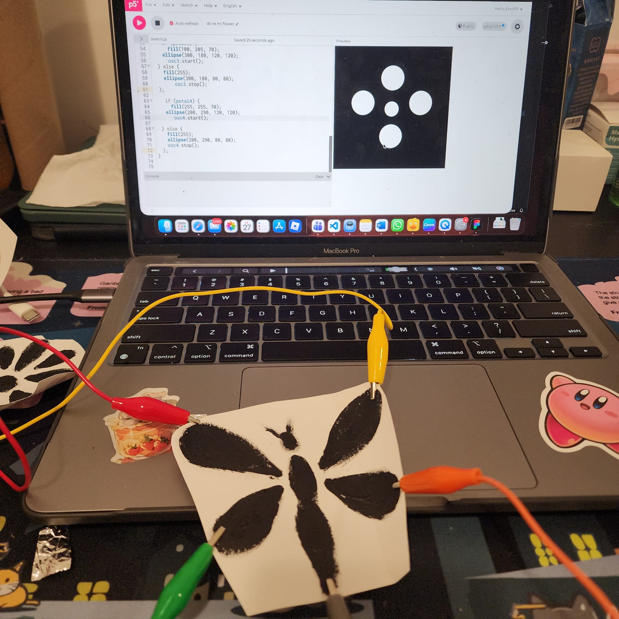 Conductive butterfly design